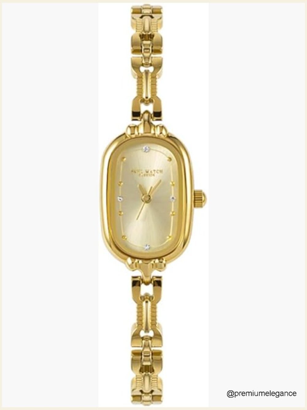 Gold Oval Dainty Bracelet Watch - Japanese Quartz Movement Water Resistant